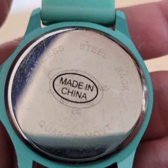 Geneva Watch Lot of 5 Blue Green Silicone Bands Untested No Batteries For Parts - Picture 13 of 15